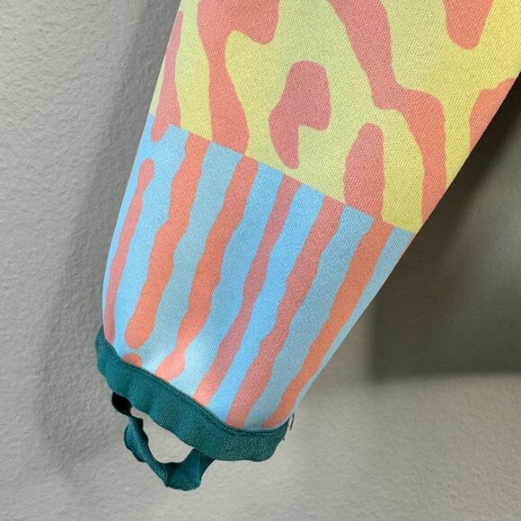 BURTON Oak Pullover Hoodie Kids S 8 Green Orange Fleece Lined Sweatshirt Unisex - Picture 5 of 12